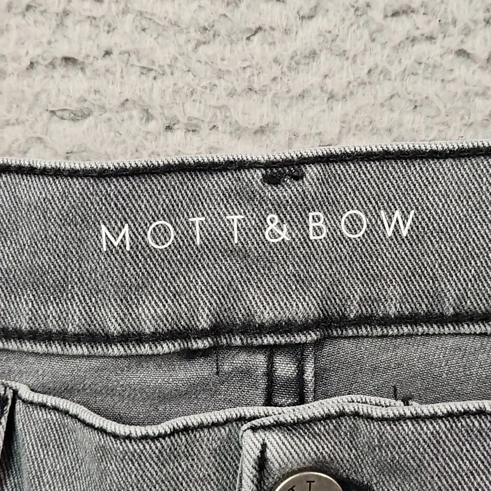 Mott Bow Jeans Mens 34x30 Slim Stone Gray Minimalist Preppy Ultra Soft Stretch